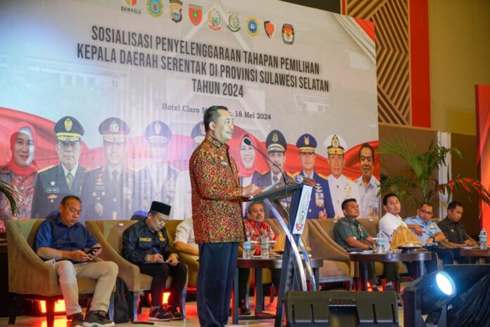 Pj Bupati Luwu Hadiri Sosialisasi Penyelenggaraan Tahapan Pilkada Serentak 2024