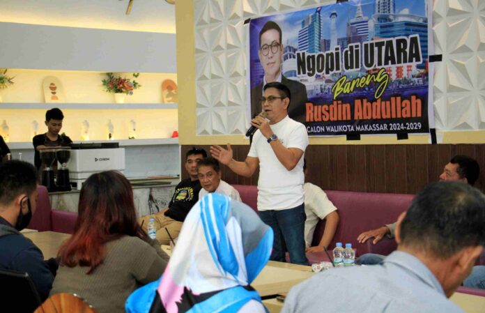 Ngopi di Utara Makassar, Rudal : Jika Diberi Amanah, Air Bersih Hingga Pendidikan jadi Fokus Kita