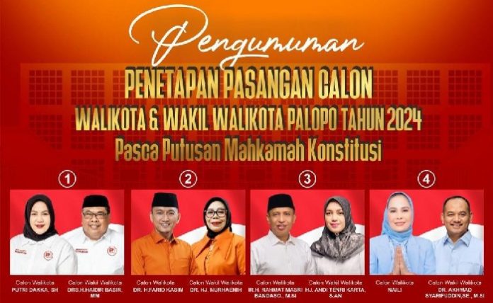 KPU Sulsel Tetapkan 4 Paslon PSU Pilkada Palopo, 7 Orang Bergelar S1-Doktor