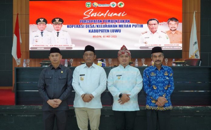 Laksanakan Perintah Presiden, Bupati Luwu Gelar Sosialisasi Percepatan Pembentukan Koperasi Desa/Kelurahan Merah Putih